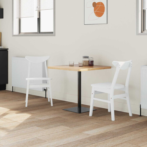 VidaXL vidaXL Dining Chairs 2 pcs White 42 x 47.5 x 81 cm Solid Rubber Wood 2