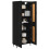 VidaXL vidaXL Highboard 2 pcs Black Oak Engineered Wood 3