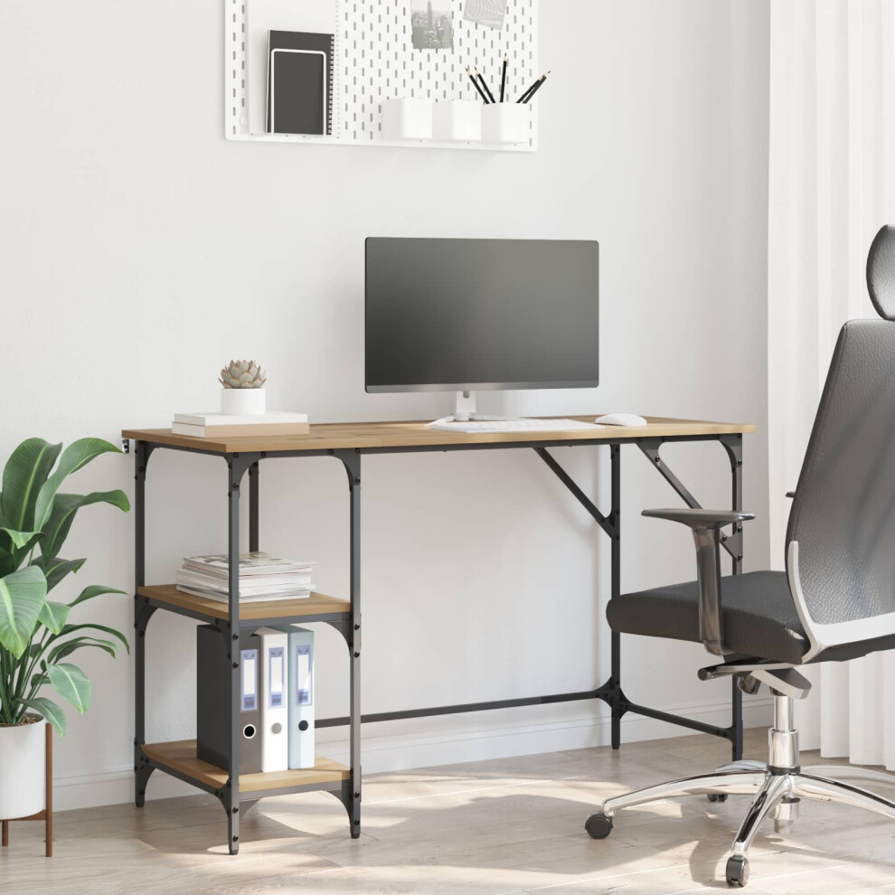 Vidaxl Desk Artisan Oak 120 X 50 X 75 Cm Engineered Wood