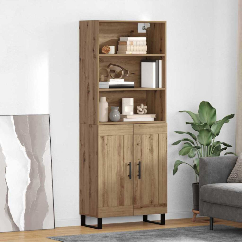 Vidaxl Highboard 2 Pcs Artisan Oak Engineered Wood