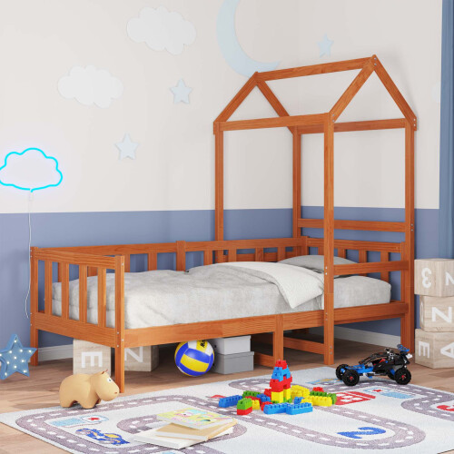 VidaXL vidaXL Day Bed Set 2 pcs Wax Brown Solid Pine Wood