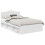 VidaXL vidaXL Bed Frame with Headboard White 120 x 190 cm Solid Pine Wood 2