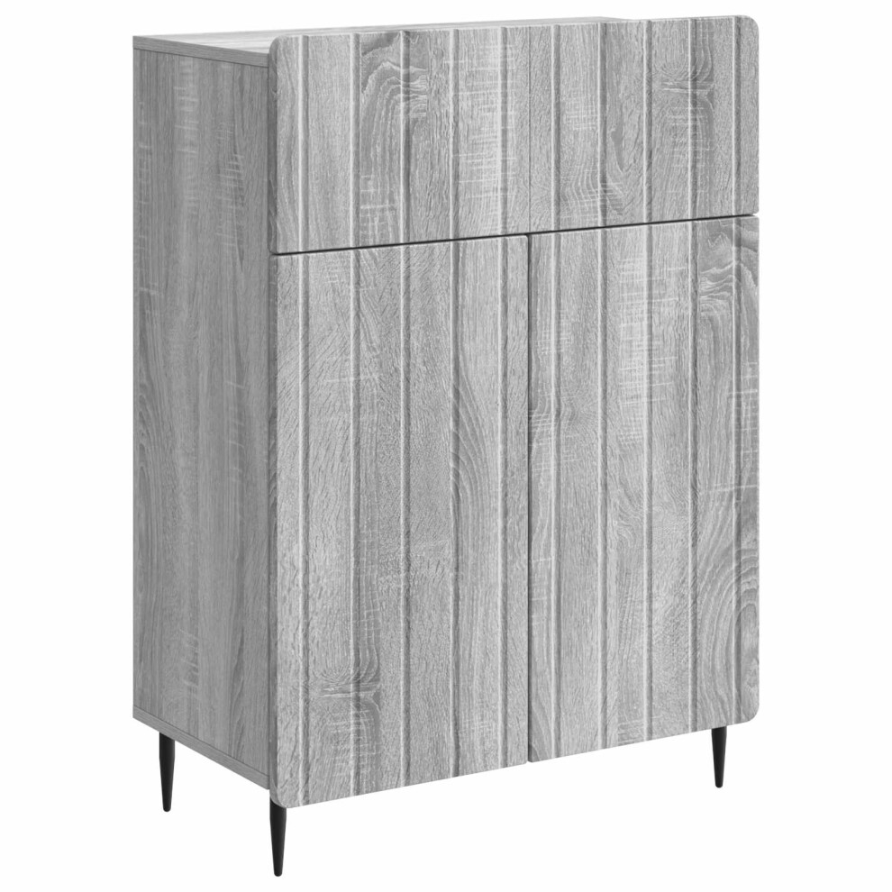 Vidaxl Sideboard Sonoma 66 X 34.5 X 92 Cm Engineered Wood Grey
