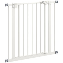 Cancelletto di sicurezza per cani da scale, senza foratura, 74-80 cm, in metallo e plastica, bianco
