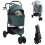 VidaXL vidaXL Folding Pet Stroller Green 78 x 54 x 101 cm Polyester 1