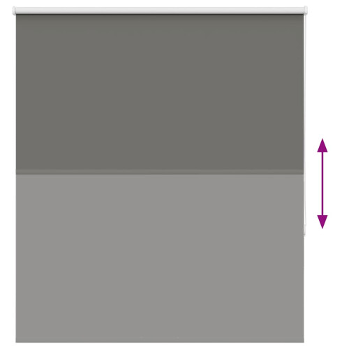 VidaXL vidaXL Verdunkelungsrollo Grau 140x130cm Stoffbreite 136,6cm Polyester 2