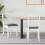 VidaXL vidaXL Dining Chairs 2 pcs White 50 x 52.5 x 91 cm Solid Rubber Wood 1
