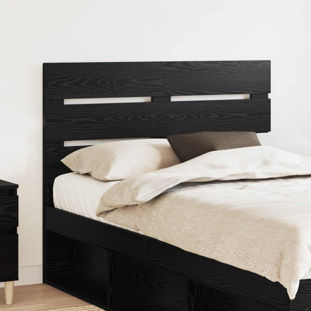 Vidaxl Headboard Black Oak Engineered Wood