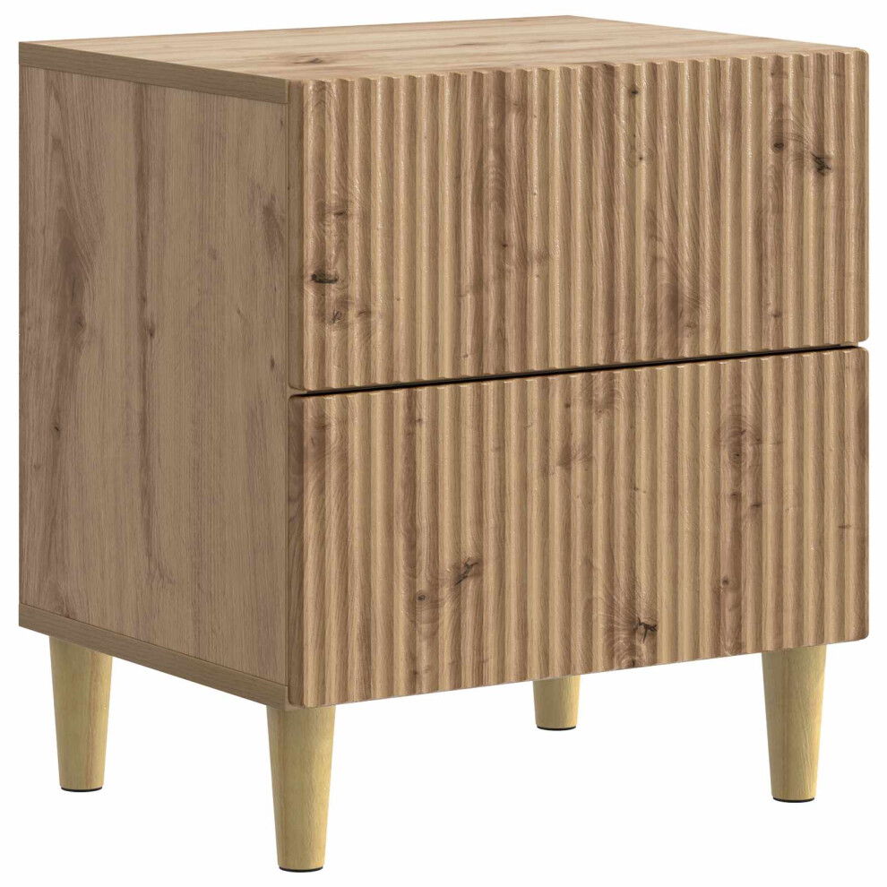 Vidaxl Bedside Cabinet Artisan Oak 43 X 34.5 X 48 Cm Engineered Wood