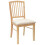 VidaXL vidaXL Dining Chairs 2 pcs Natural 50 x 52.5 x 91 cm Solid Rubber Wood 3