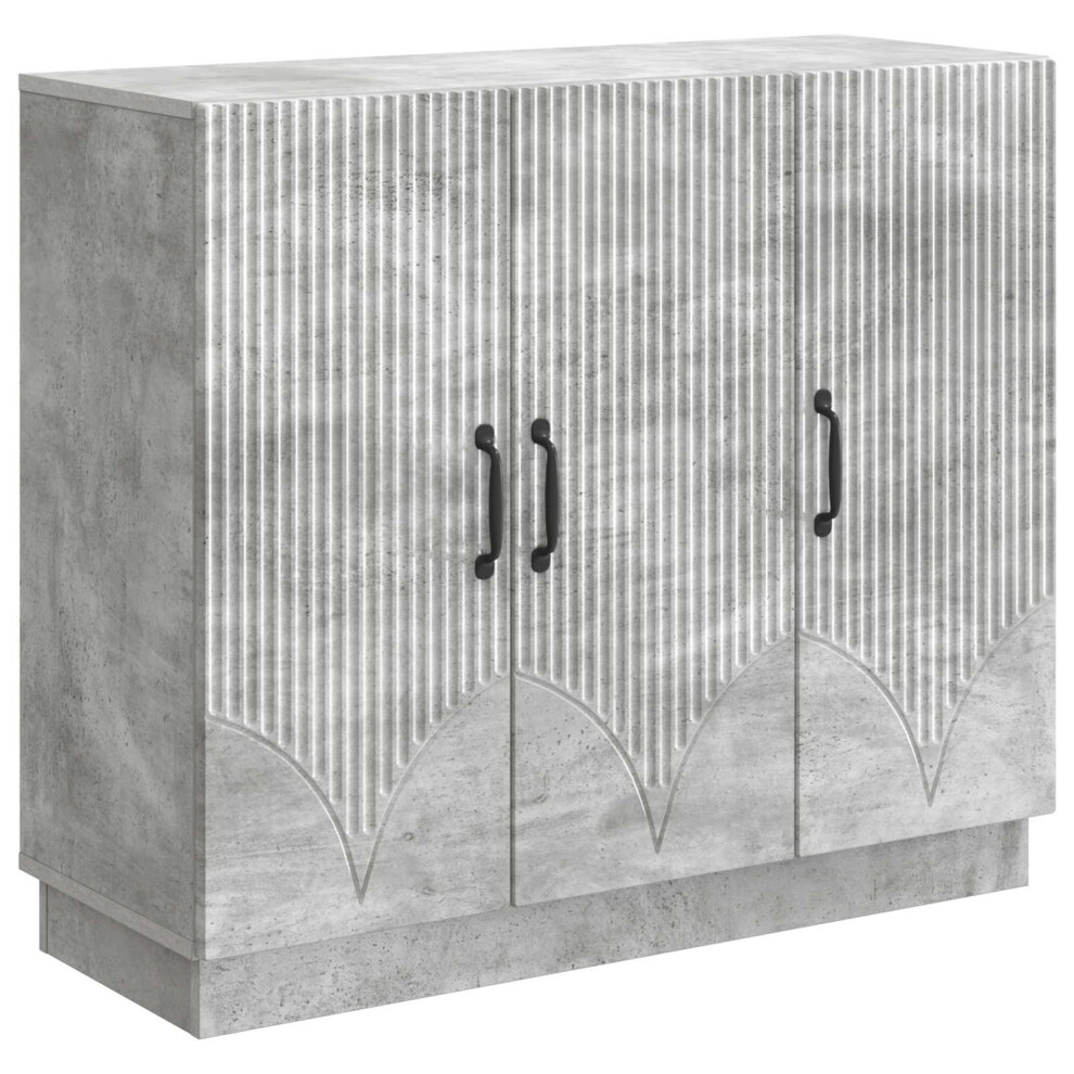 Vidaxl Sideboard Concrete 89 X 34.5 X 77 Cm Engineered Wood Grey