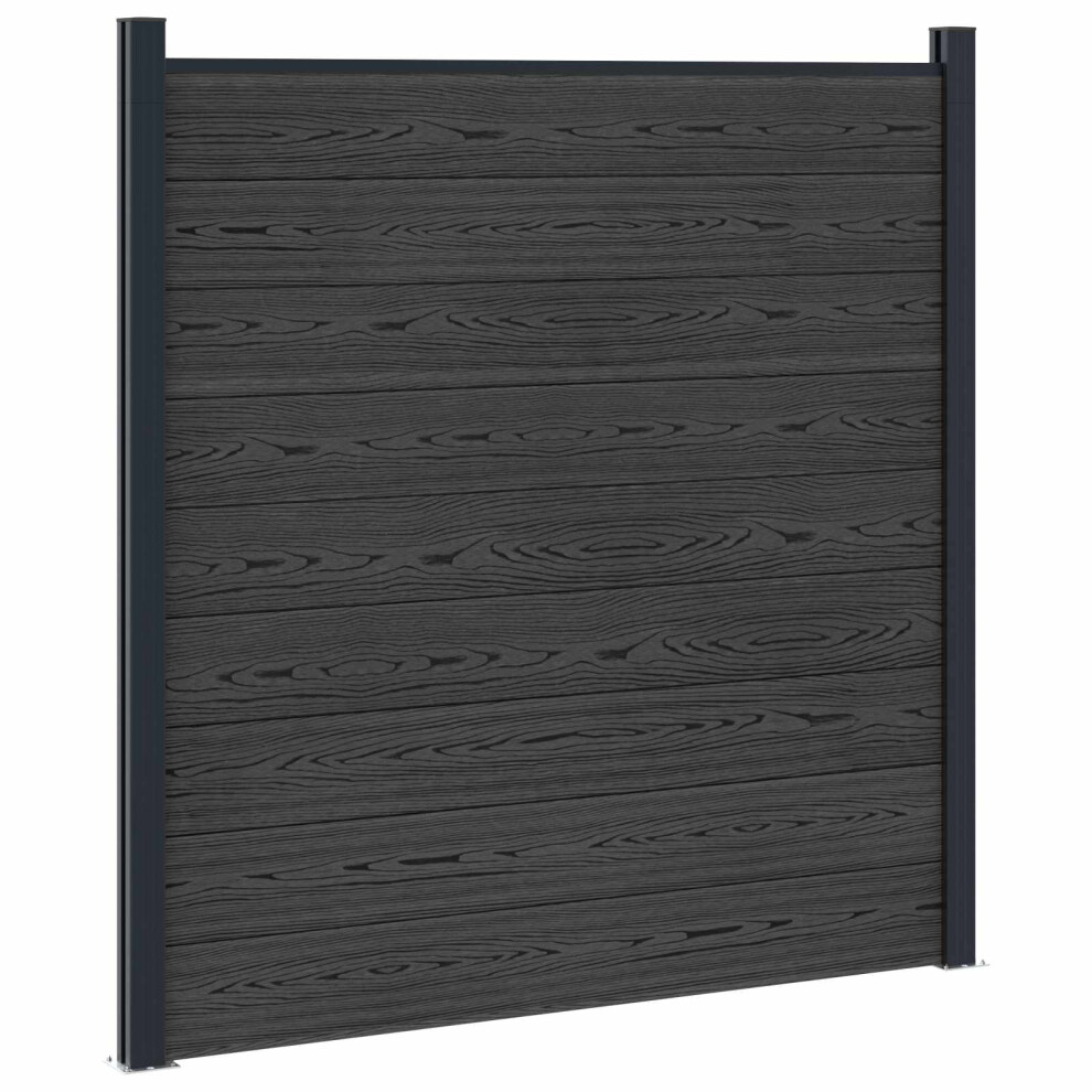 Vidaxl Fence Panel Wpc And Aluminium Black
