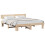 VidaXL vidaXL Bed Frame with Headboard Brown 200 x 200 cm Solid Pine Wood 2