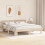 VidaXL vidaXL Bed Frame with Headboard Brown 200 x 200 cm Solid Pine Wood 3