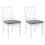 VidaXL vidaXL Dining Chairs 2 pcs White 50 x 52.5 x 91 cm Solid Rubber Wood 2