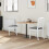 VidaXL vidaXL Dining Chairs 2 pcs White 50 x 52.5 x 91 cm Solid Rubber Wood 3
