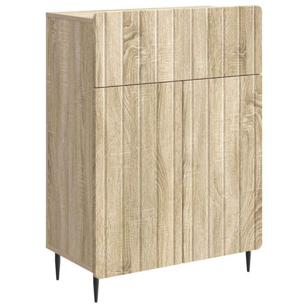 Vidaxl Sideboard Sonoma Oak 66 X 34.5 X 92 Cm Engineered Wood