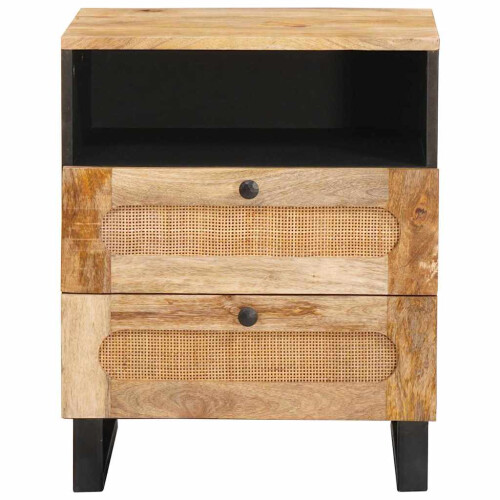 VidaXL vidaXL Bedside Cabinet Natural 50 x 33 x 62 cm Solid Mango Wood 2
