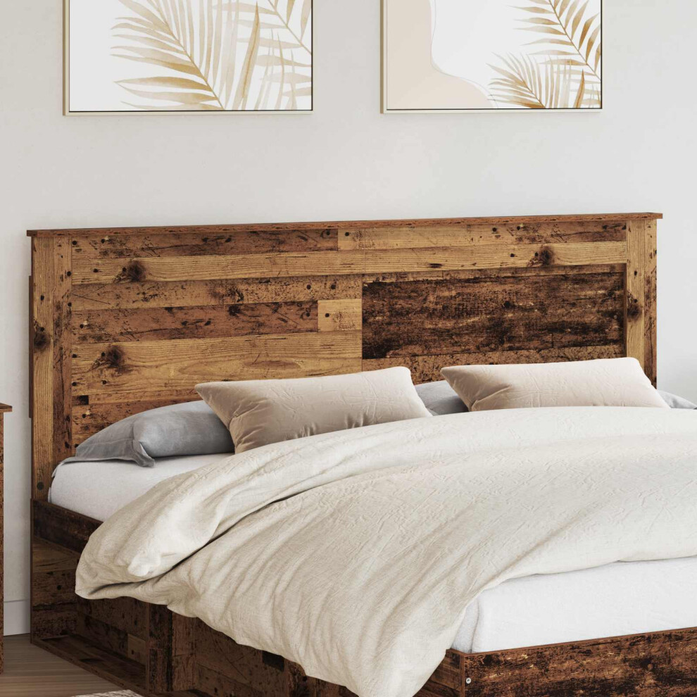 Vidaxl Headboard With Headboard Old Wood 180 Cm Engineered Wood