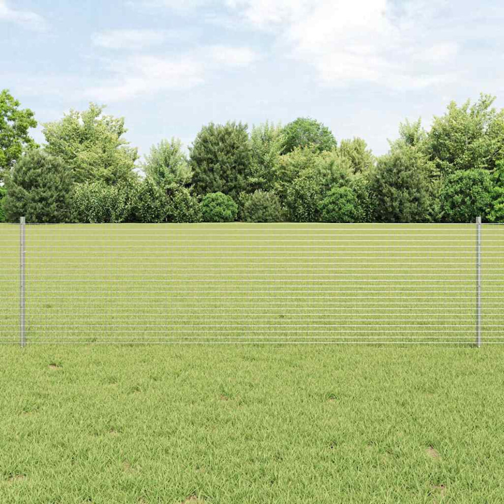 Vidaxl Welded Wire Fence With Post 10 X 0.6 M Hot-Dip Galvanised Steel