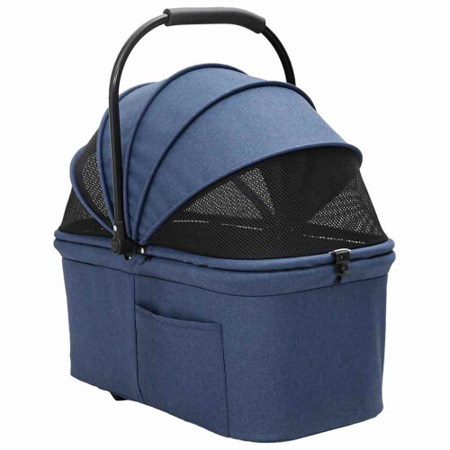 VidaXL vidaXL Folding Pet Stroller Adjustable Blue 81 x 47 x 99 cm Polyester 2