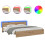 VidaXL vidaXL Bed Frame Artisan Oak 200 x 200 cm Engineered Wood 2