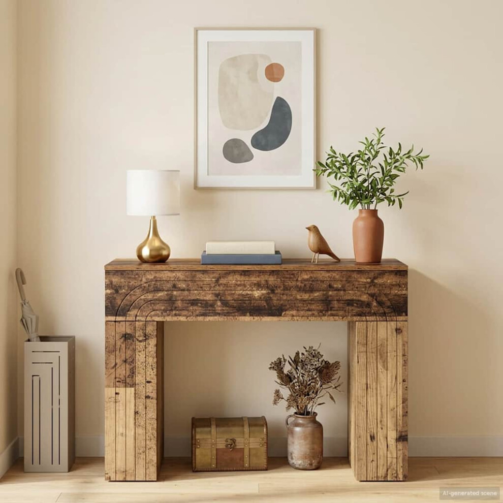 Vidaxl Coffee Table Old Wood 102 X 35 X 75 Cm Engineered Wood
