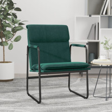 vidaXL Lounge Chair Dark Green 55x64x80 cm Fabric