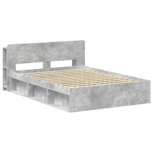 VidaXL vidaXL Bed Frame with Storage Concrete Grey 140 x 200 cm 2