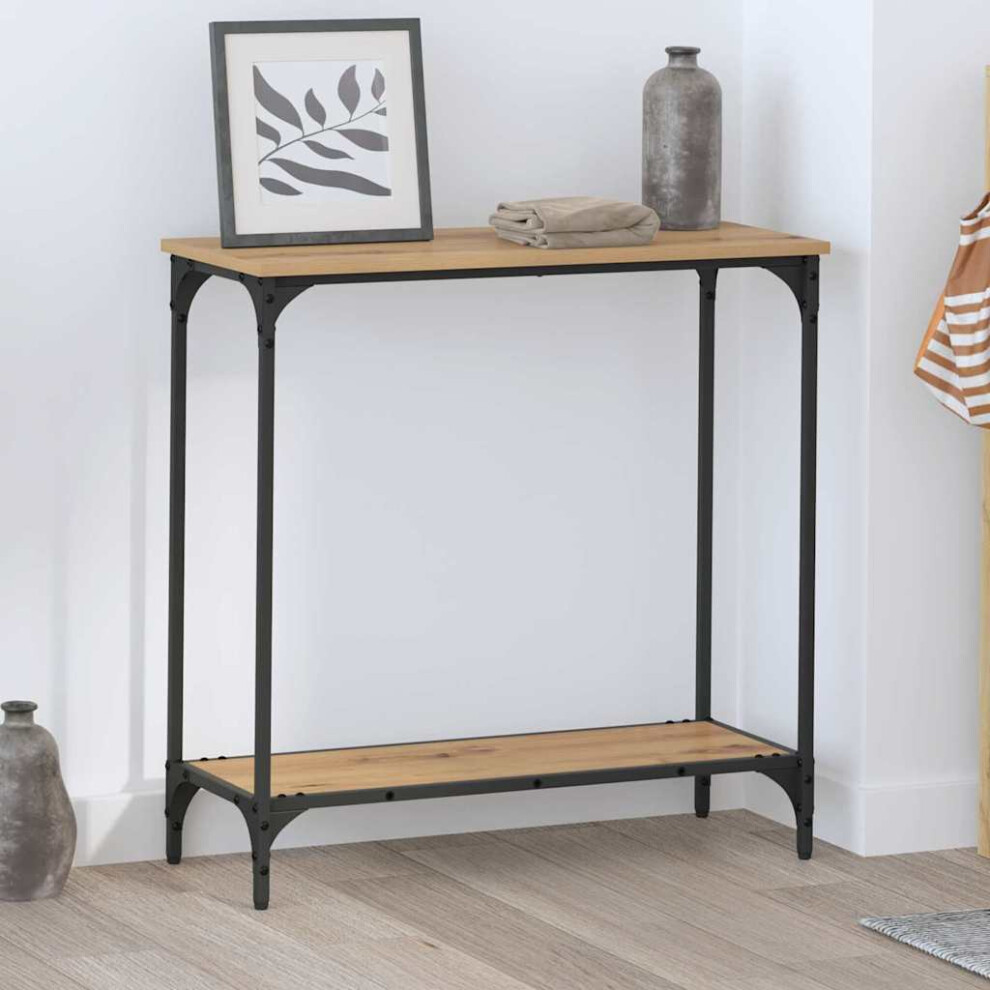 Vidaxl Console Table Artisan Oak 75 X 30.5 X 75 Cm Engineered Wood