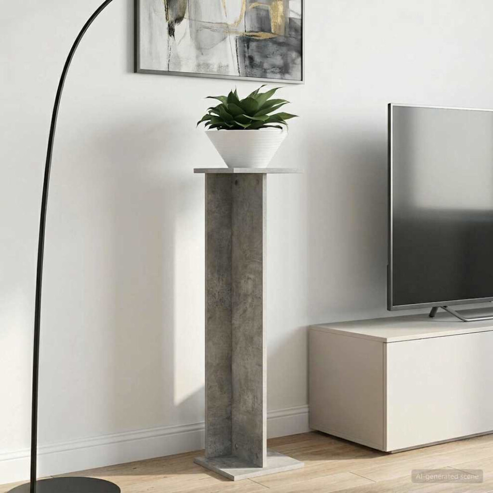 Vidaxl Plant Stand 2 Pcs Concrete Grey 25 X 25.5 X 100.5 Cm