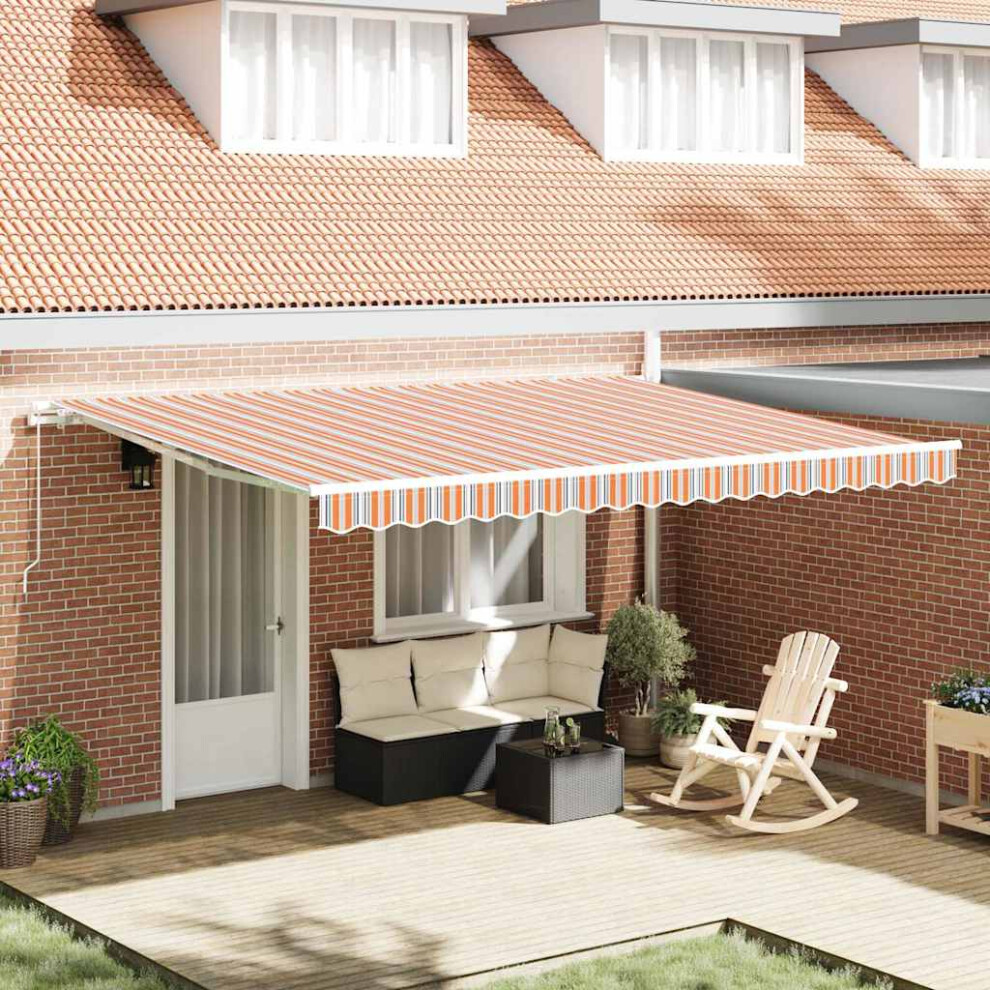 Vidaxl Retractable Awning Multicolour 450 X 350 X 165 Cm