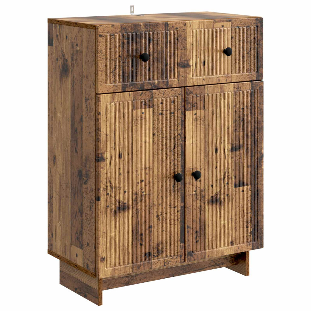 Vidaxl Sideboard Old Wood 66 X 34.5 X 90 Cm Engineered Wood