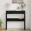 VidaXL vidaXL Console Table Black Oak 80 x 30 x 80 cm Engineered Wood 2