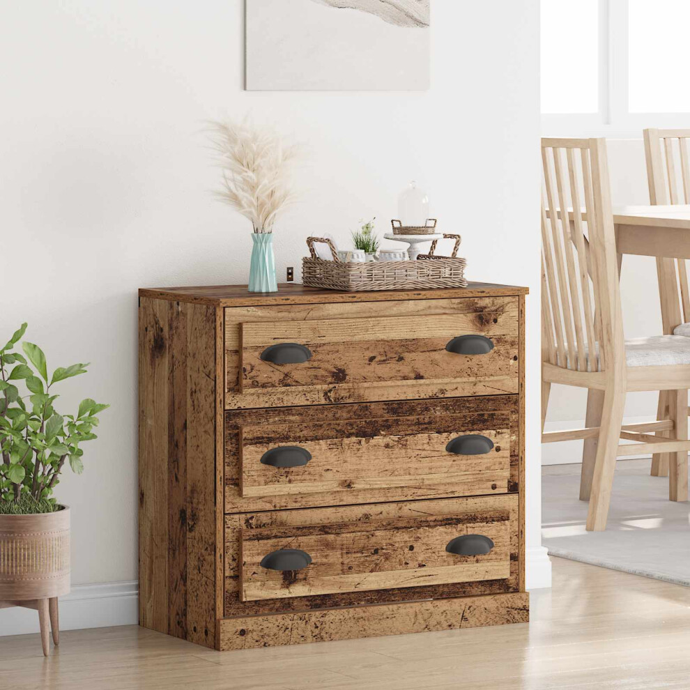 Vidaxl Sideboard Old Wood 70 X 35.5 X 67.5 Cm Engineered Wood