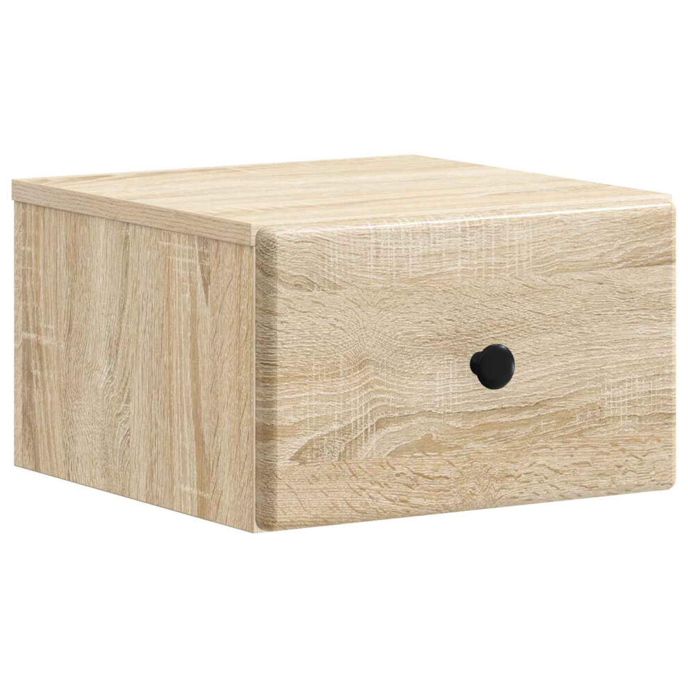Vidaxl Wall-Mounted Bedside Cabinet Sonoma Oak 34.5 X 33 X 20 Cm