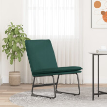 vidaXL Lounge Chair Dark Green 52x75x76 cm Fabric