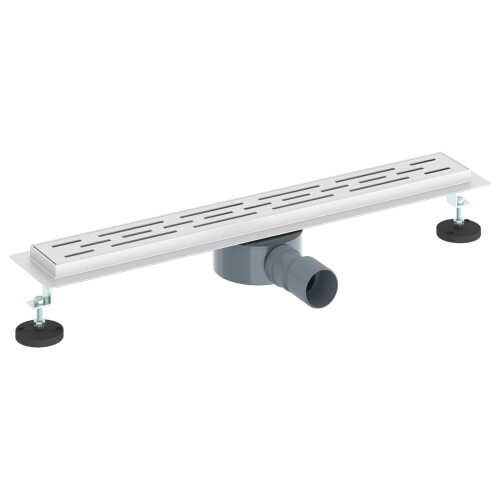 VidaXL vidaXL Shower Drain Line Design with 360 Siphon Silver 60 cm 1