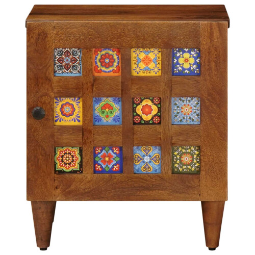 VidaXL vidaXL Bedside Cabinet 2 pcs Brown 40 x 33 x 46 cm Solid Mango Wood 1