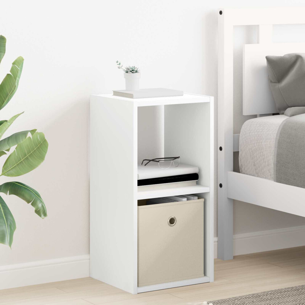 Vidaxl Bedside Table 30.5 X 27 X 59.5 Cm Engineered Wood White