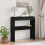 VidaXL vidaXL Console Table Black Oak 80 x 30 x 80 cm Engineered Wood 1