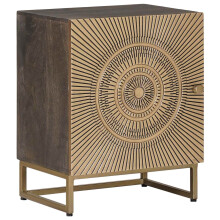 vidaXL Handmade Bedside Cabinet Coffee Brown 40 x 30 x 50 cm