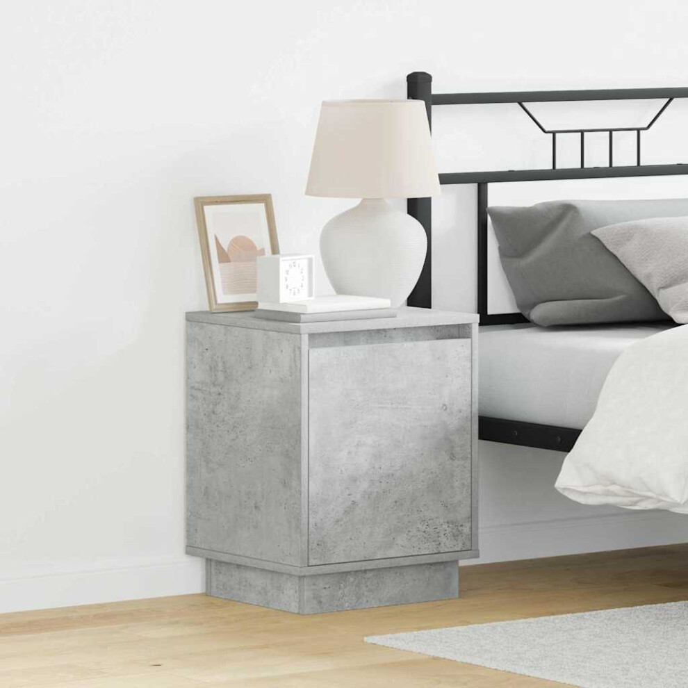 Vidaxl Bedside Cabinet 2 Pcs Concrete Grey 39 X 34.5 X 50 Cm
