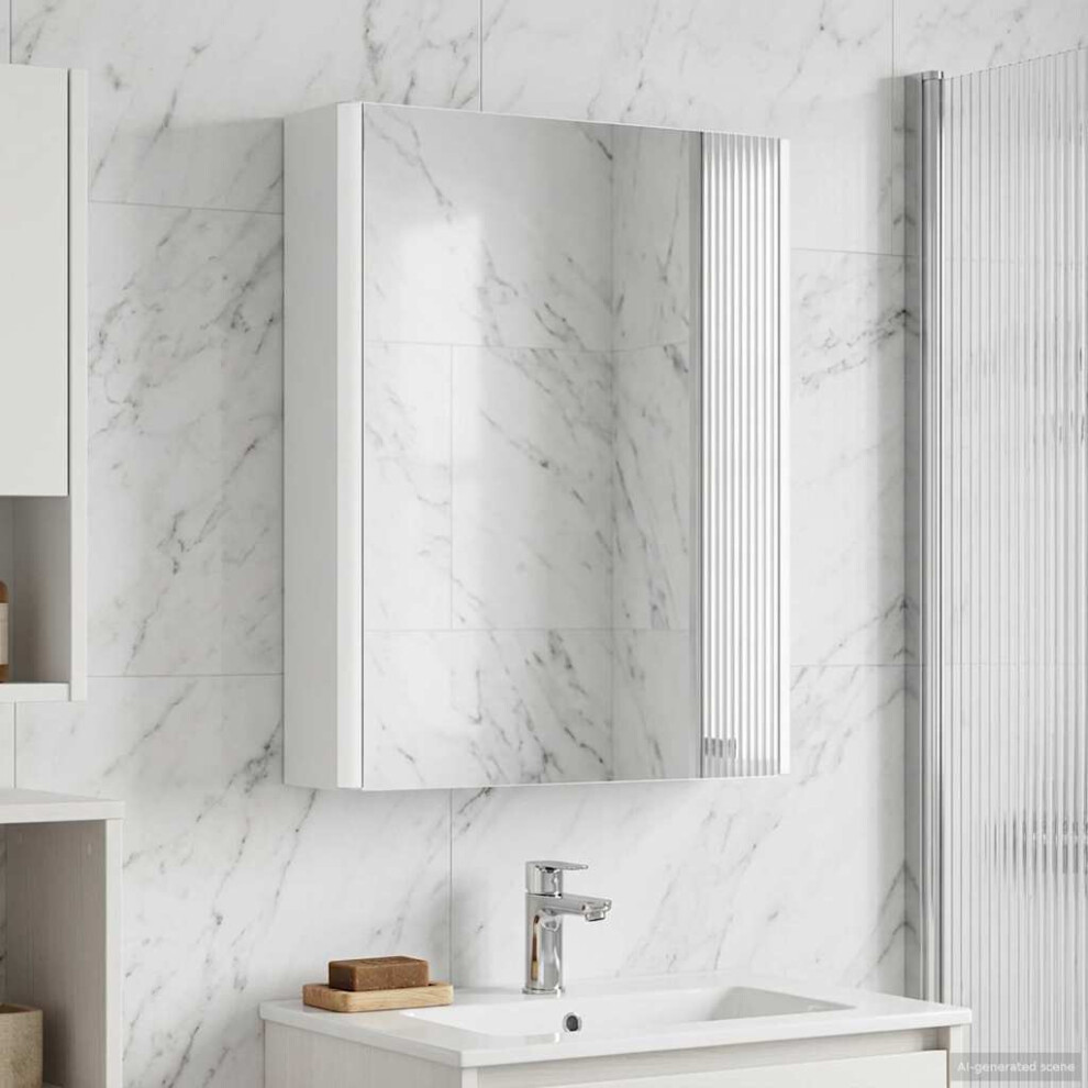Vidaxl Bathroom Mirror Cabinet White 43 X 11.5 X 60.5 Cm