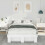 VidaXL vidaXL Bed Frame with Headboard White 120 x 190 cm Solid Pine Wood 2
