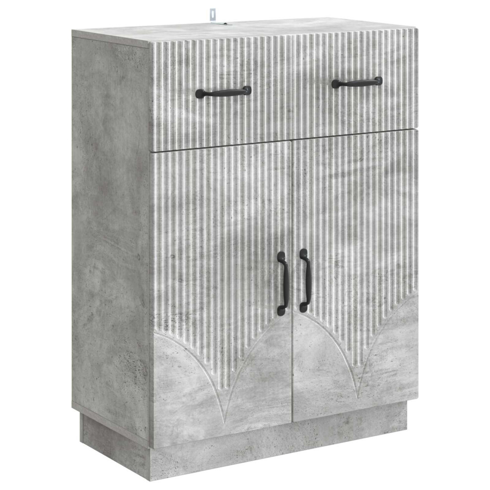 Vidaxl Sideboard Concrete 66 X 34.5 X 87 Cm Engineered Wood Grey