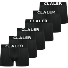Boxer da Uomo in Cotone Set da 6 Pezzi Neri Traspiranti L — intimo uomo, slip cotone, boxer comodi
