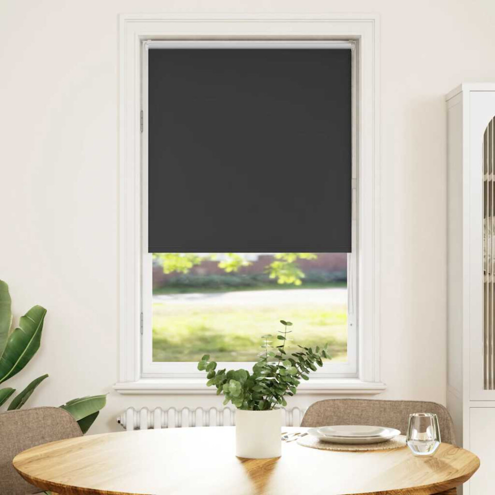Vidaxl Roller Blind Blackout Black 70X130 Cm Fabric Width 65.7 Cm Polyester