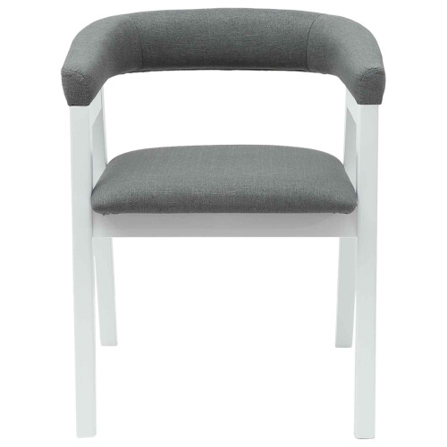 VidaXL vidaXL Dining Chairs 2 pcs White 54 x 57 x 73 cm Solid Rubber Wood 1