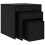 VidaXL vidaXL Coffee Table 3 pcs Black Oak Engineered Wood 1